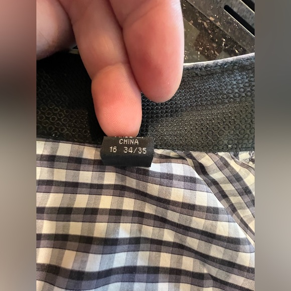 English Laundry Check Plaid Black & White long sleeve shirt. - Picture 6 of 12